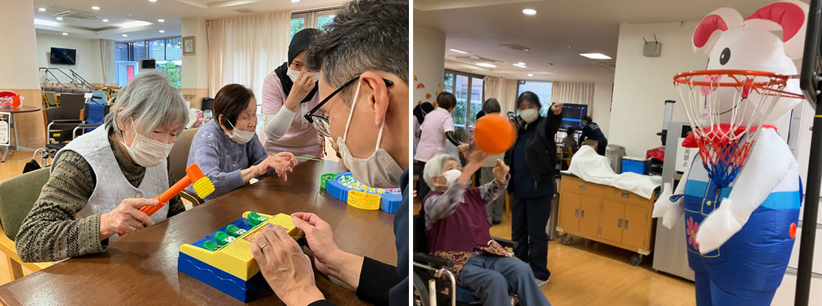 いずれも「介護の日」のイベントの様子