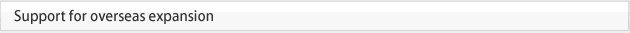 Support for overseas expansion