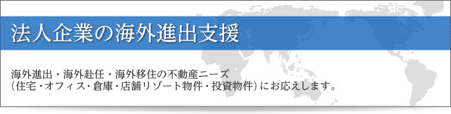 法人企業の海外進出支援