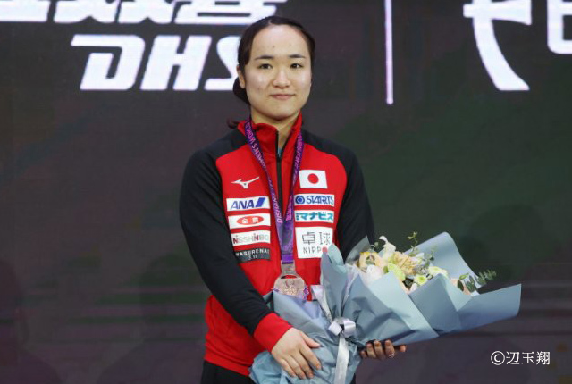 2020 ITTF女子ワールドカップ(11.8-10、中国山東省威海市)で銅メダル獲得