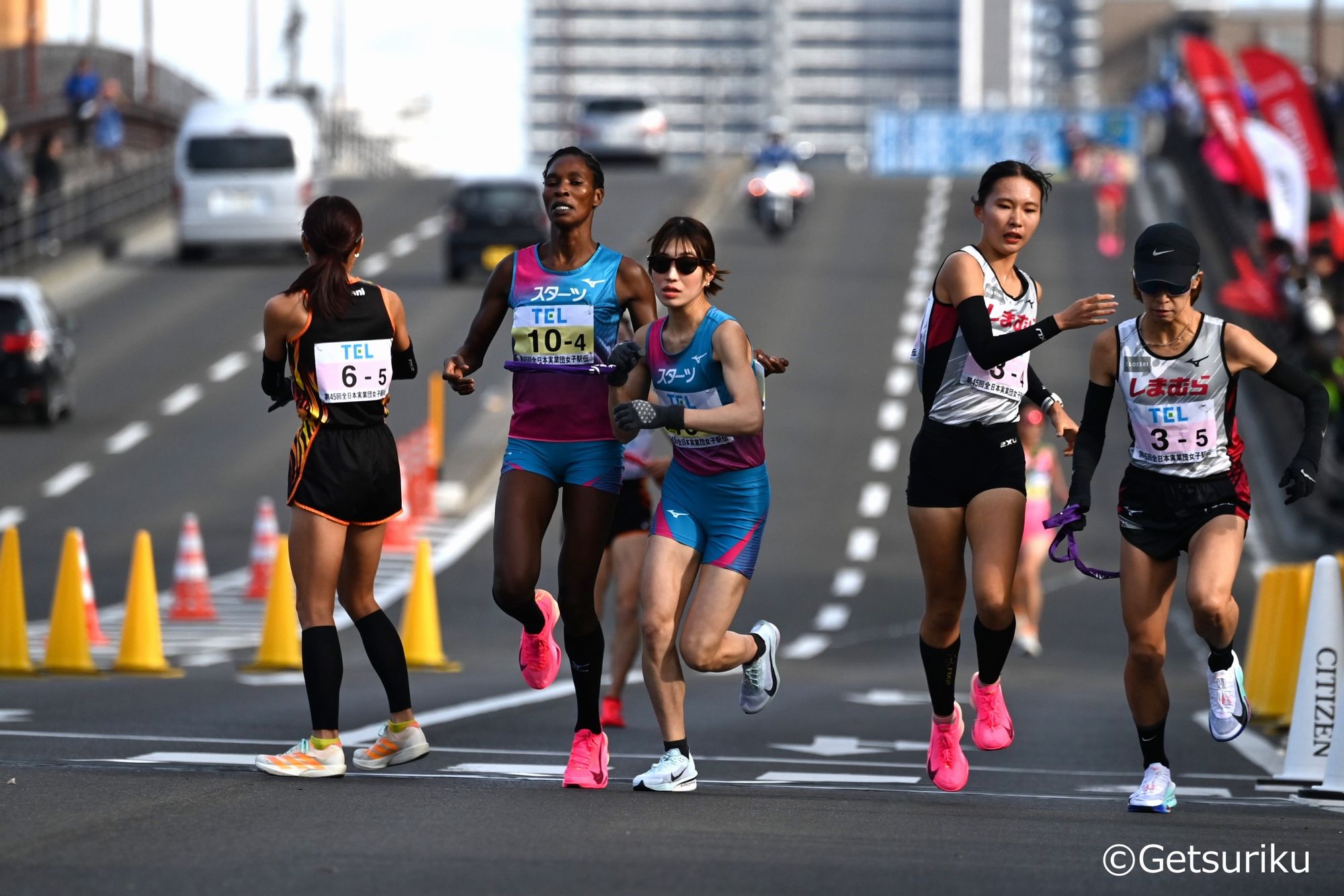 4区から5区へ襷渡し