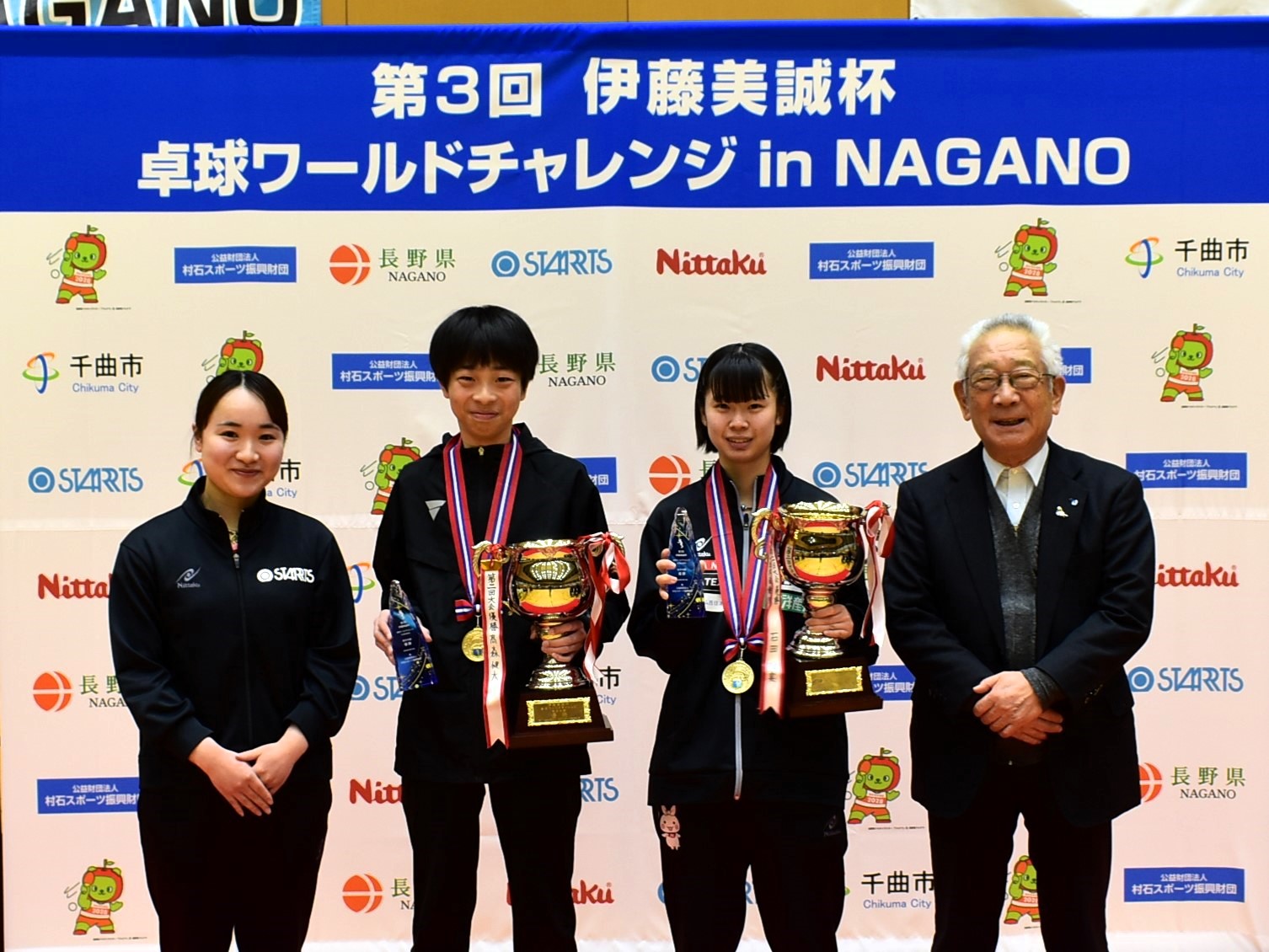 第３回の優勝者は＜女子＞石田心美選手（２連覇）、＜男子＞岡田蒼空選手