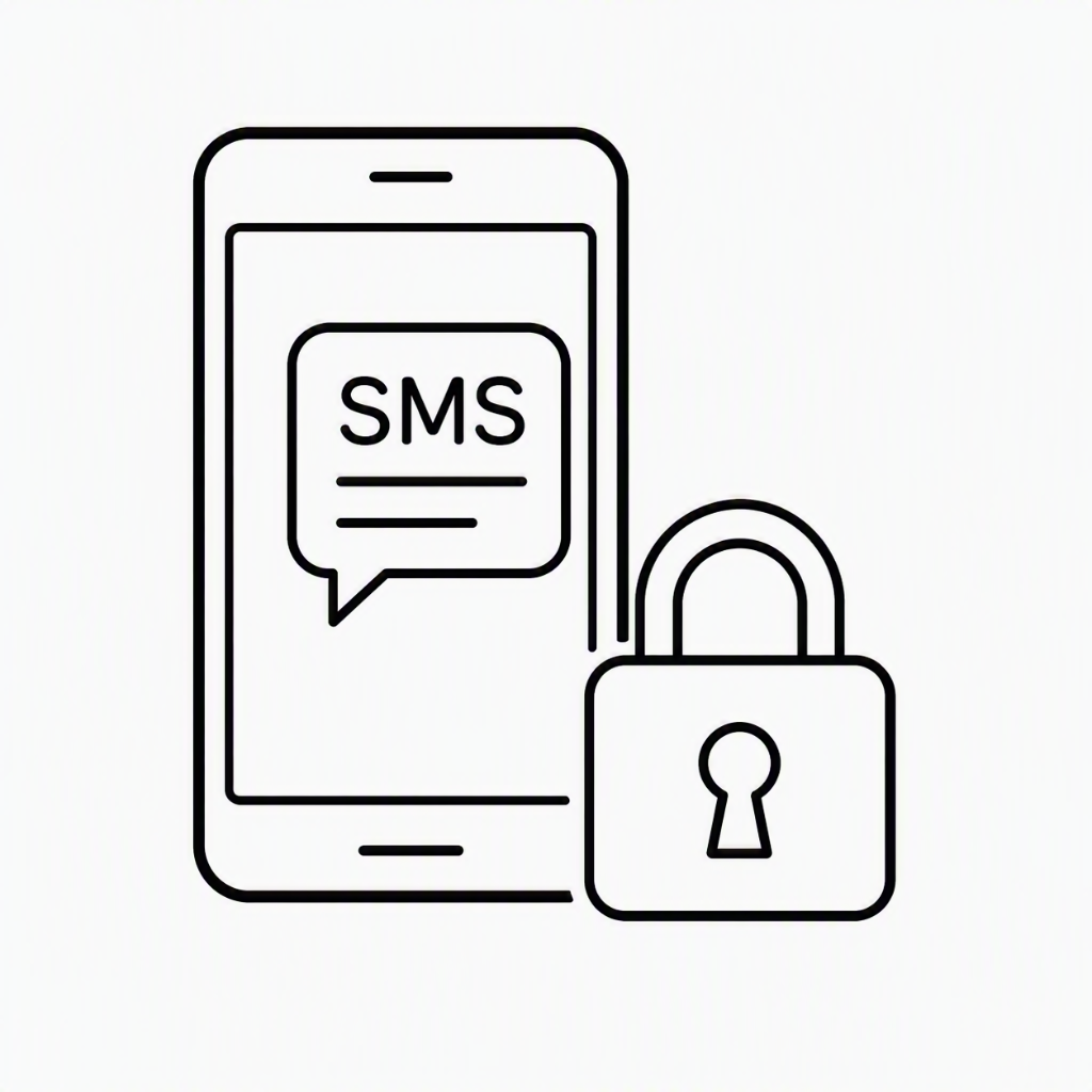 携帯電話とSMSのアイコン（mobile phone and SMS icon）