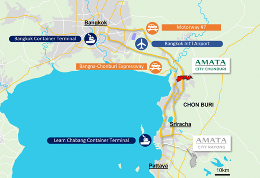 図5　Amata City Chonburi 所在図