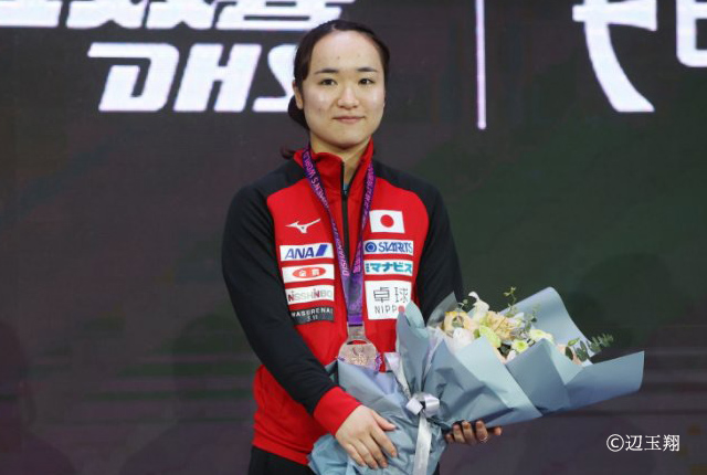 ２０２０  ＩＴＴＦ女子ワールドカップ（11.8-10、中国山東省威海市）で銅メダル獲得