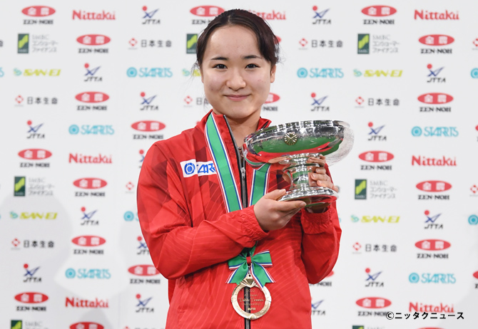 2022年全日本卓球選手権大会　シングルス、女子ダブルスで2冠達成