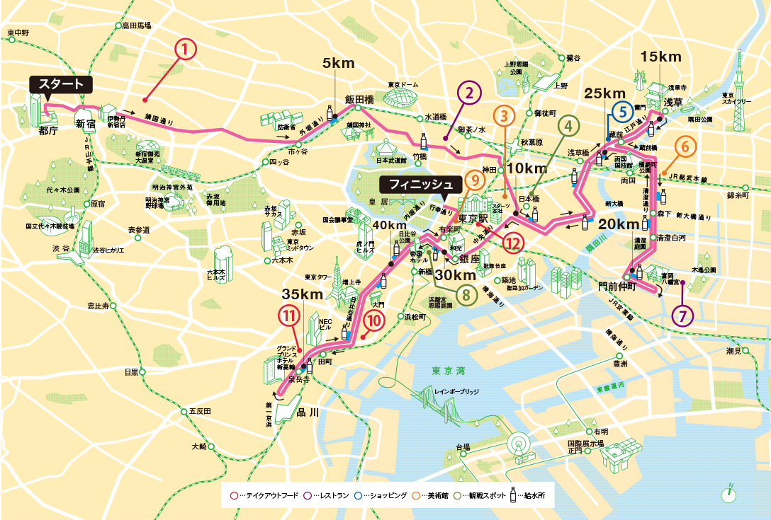東京マラソン2018 オリジナルコースマップ