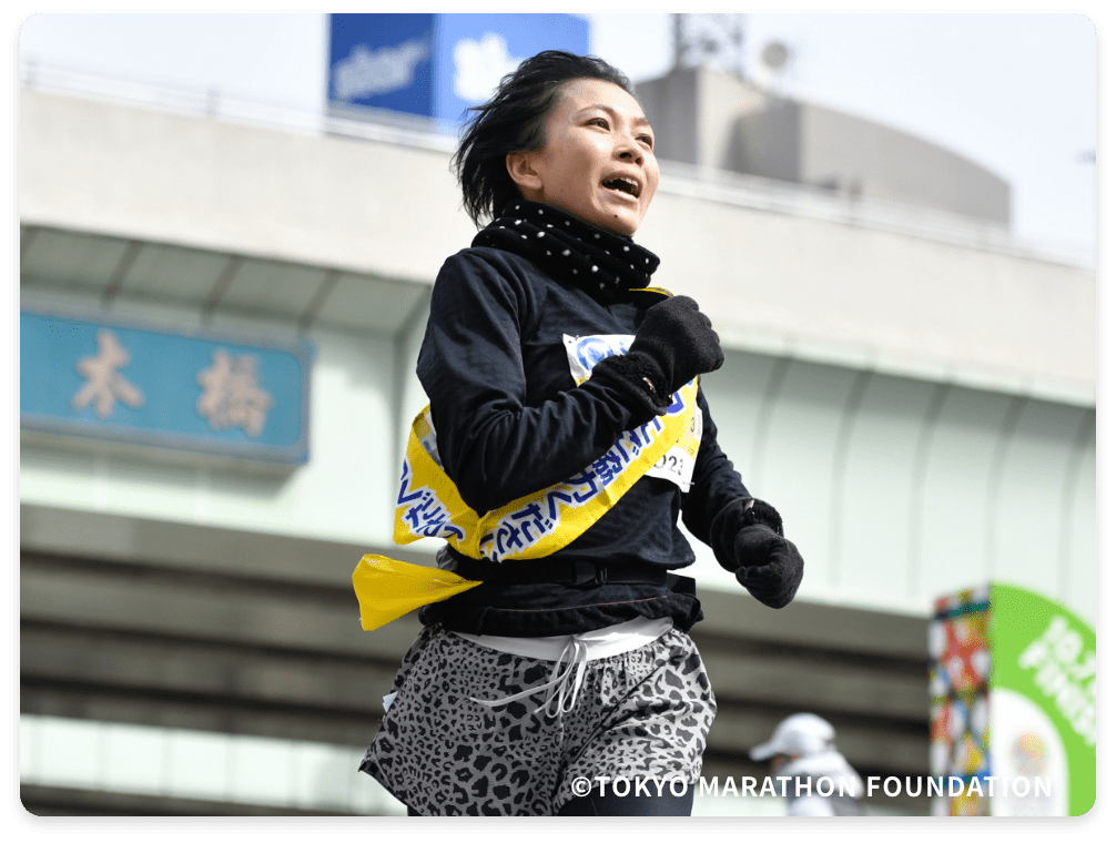 車いす＆ジュニアユース 障がい者ランナー フィニッシュ